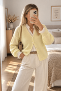 Gilet en mohair Jaune
