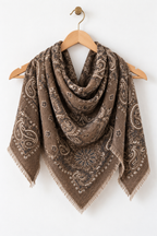 Écharpe à motif paisley – 20 % cachemire