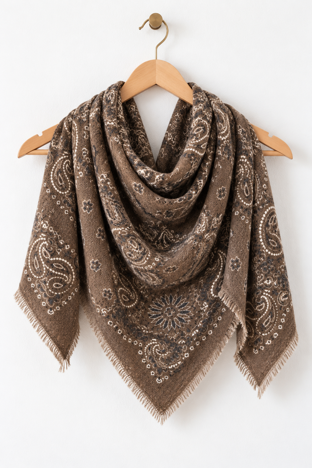 Écharpe à motif paisley – 20 % cachemire