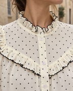 Chemise Mikael – Blanche et motifs délicats