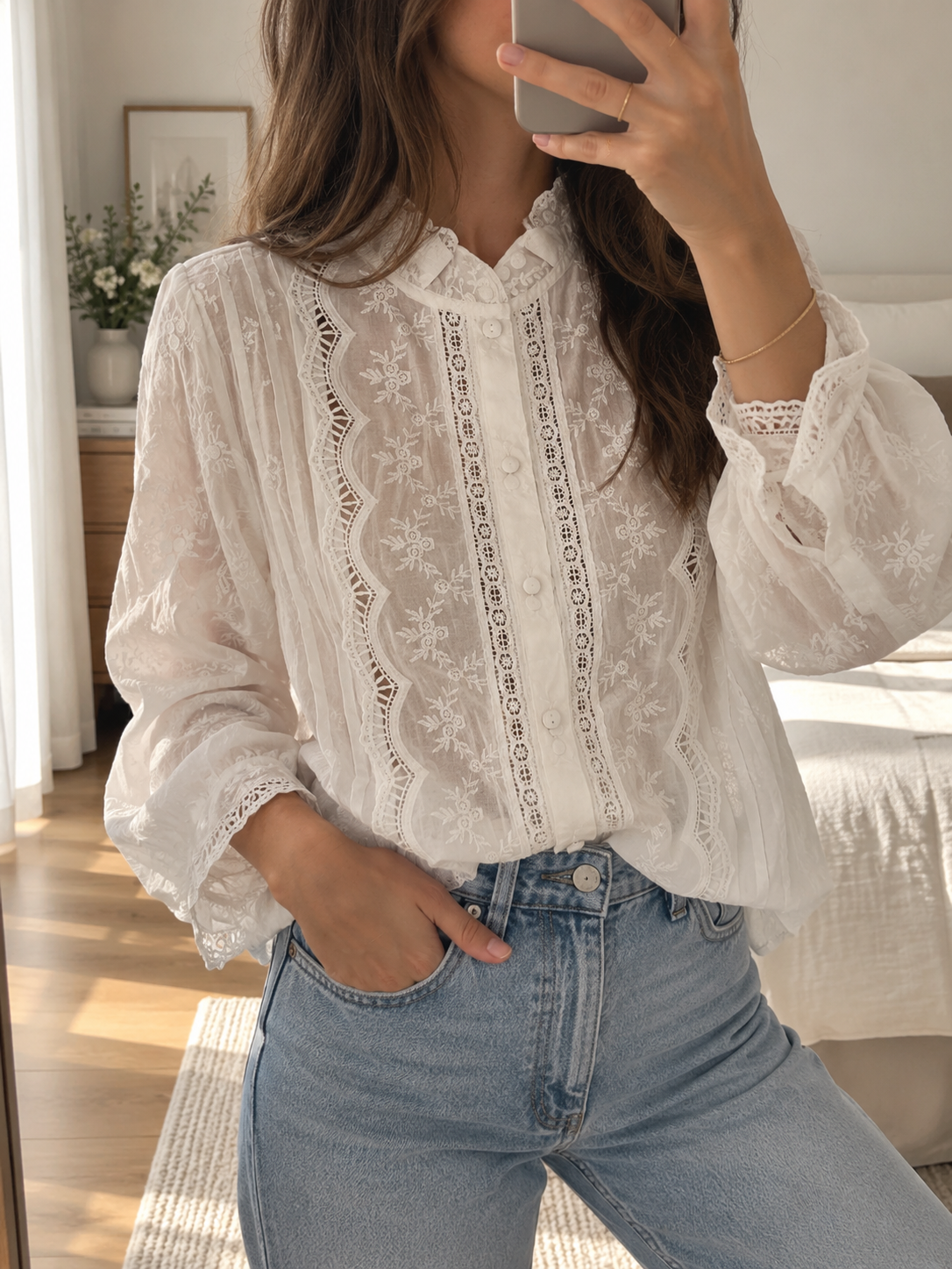 Chemise en dentelle