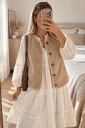 Gilet teddy sans manche