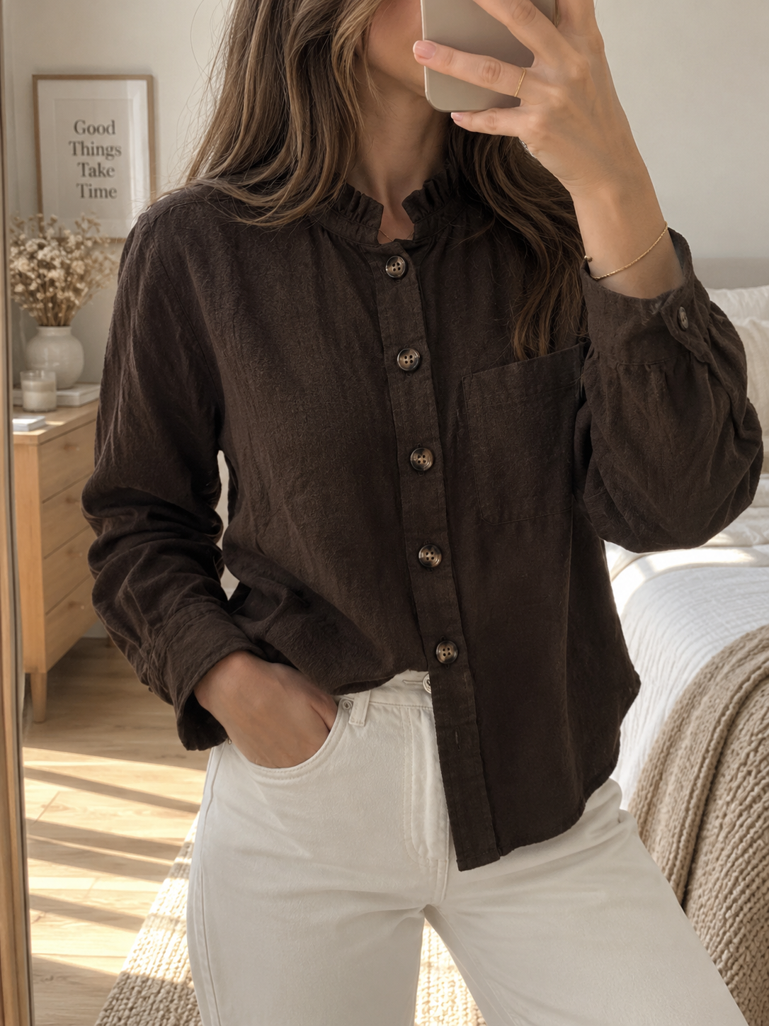 Veste chemise chinée