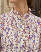 Chemise Billy – Imprimé fleuri et col volanté