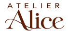 Atelier Alice – logo marron sur fond transparent