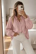 Blouse rose en coton - L'atelier d'Alice