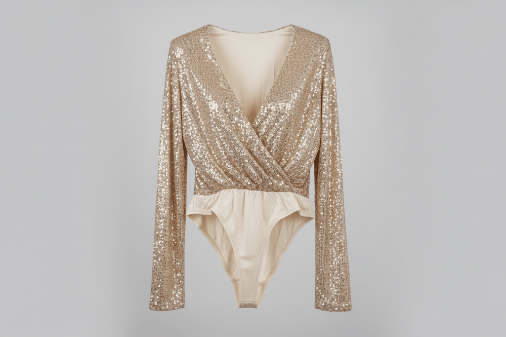 Bodie à sequin Doré, le glamour - L'atelier d'Alice
