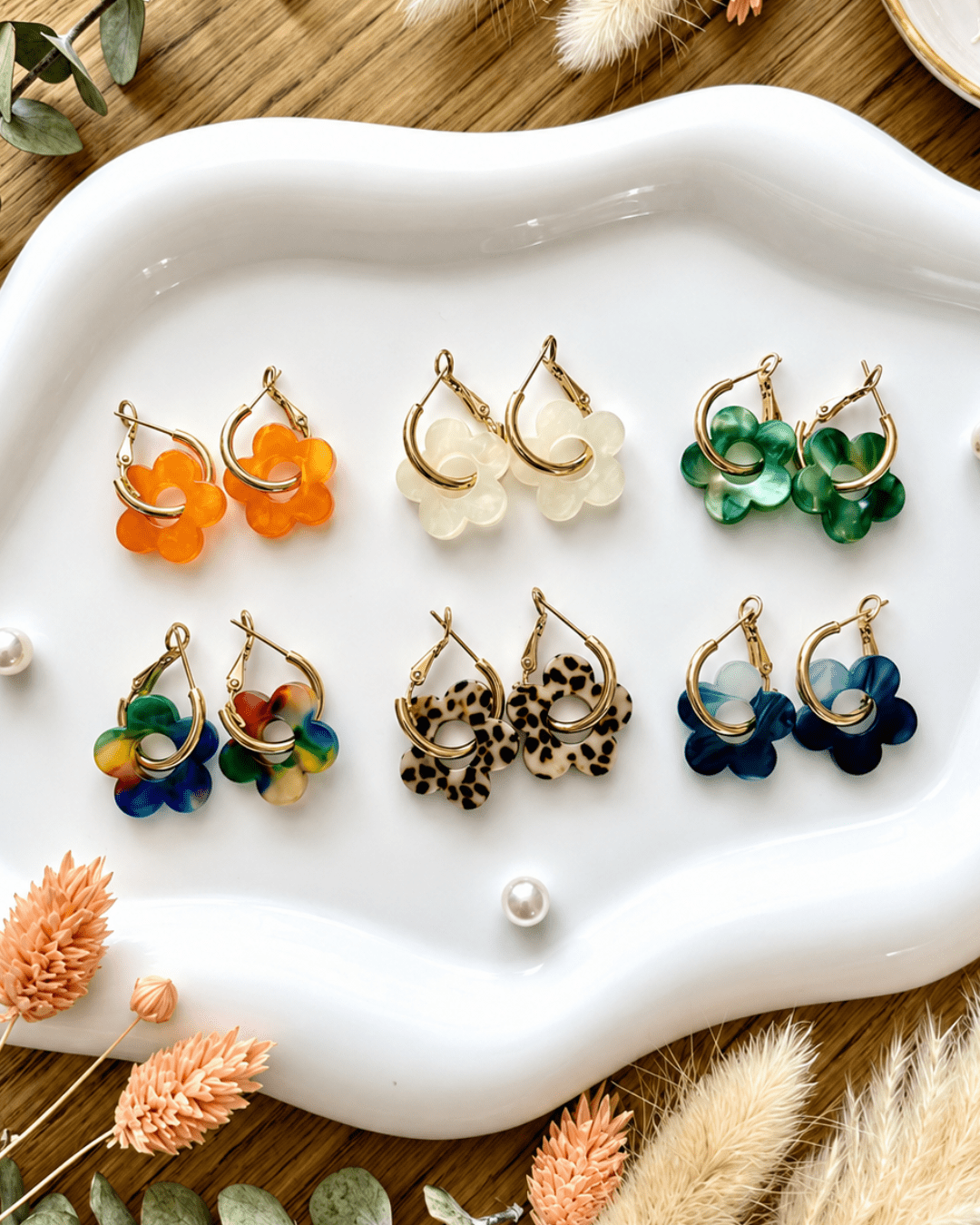 Boucles d’oreilles - fleurs - L'atelier d'Alice