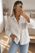 Chemise en coton motif fleuries - L'atelier d'Alice