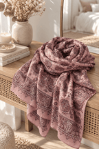 Echarpe paisley rose - L'atelier d'Alice