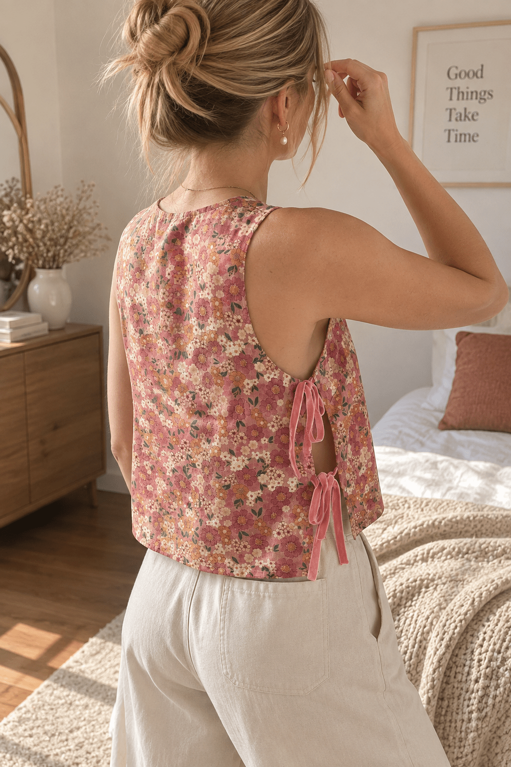 Le top Adam - fleuries - L'atelier d'Alice