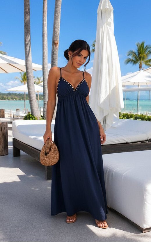 Longue robe fluide - L'atelier d'Alice