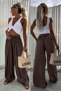 Pantalon effet satin