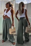 Pantalon effet satin