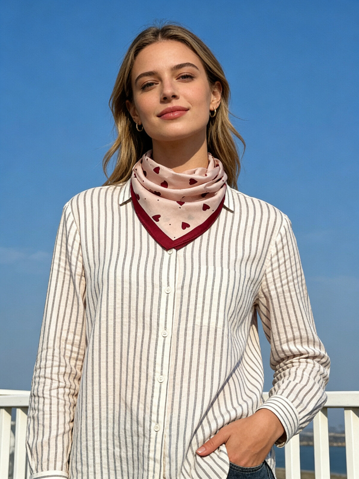 Petit carré motif coeur