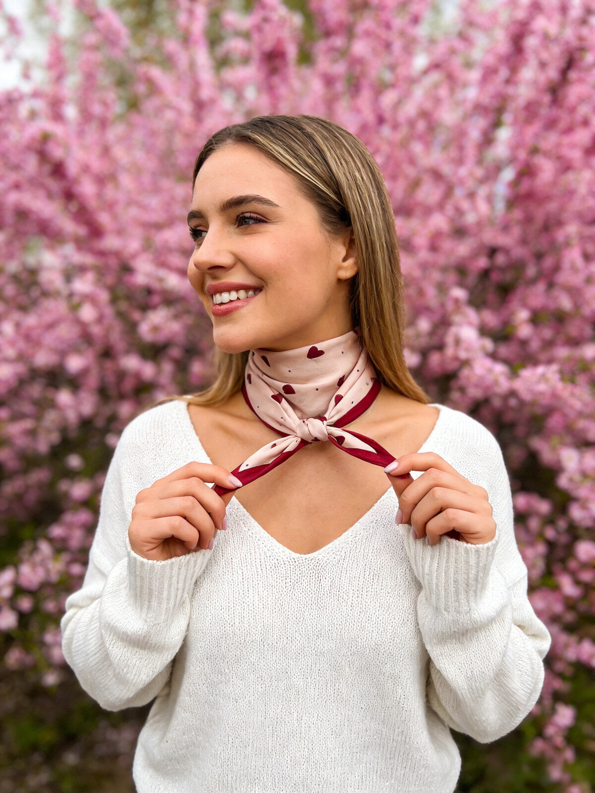 Petit carré motif coeur