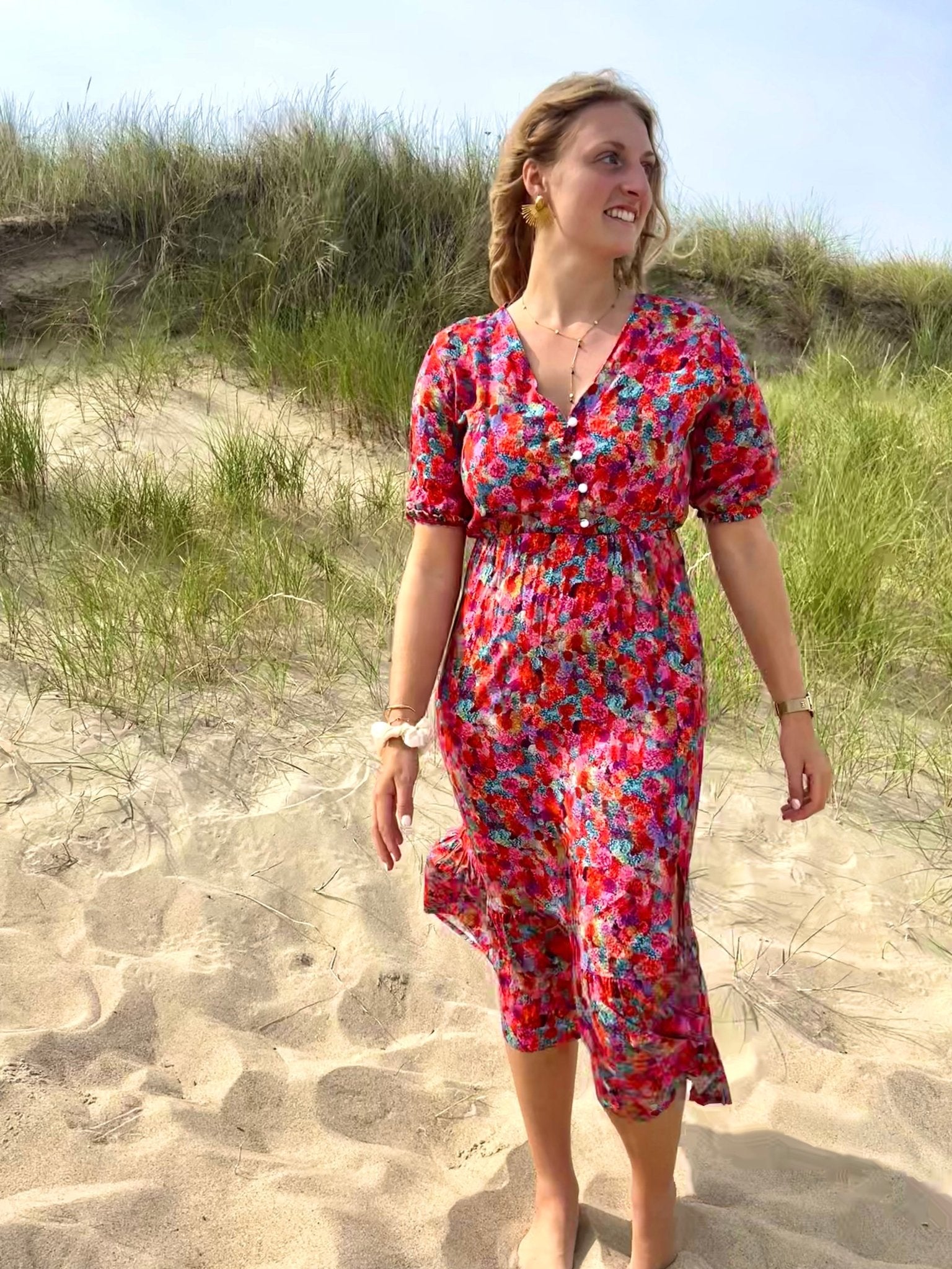 Robe Ester - Fluide & fleuries - L'atelier d'Alice