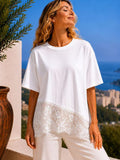 T-shirt à dentelle